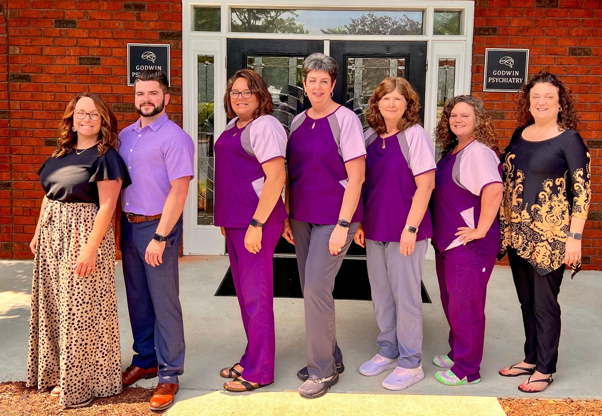 The Godwin Psychiatry team outside their Goldsboro, North Carolina office